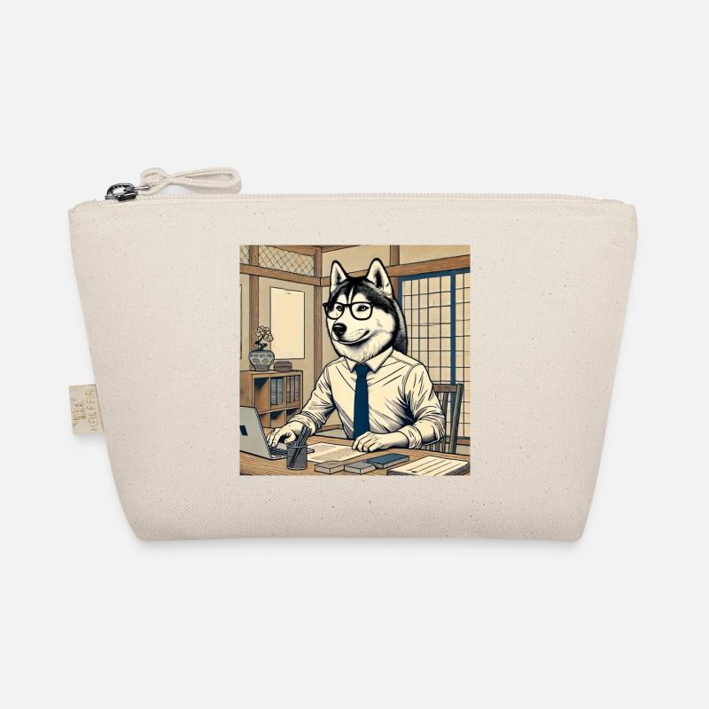 Husky au bureau - Ukiyo-e Style Trousse biologique