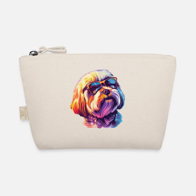 Lhasa Apso, dog, sunglasses, summer, gift Organic Pouch
