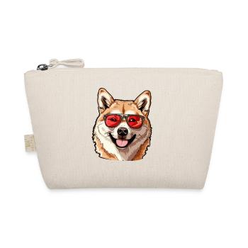 Akita, hund, Sonnenbrille, sommer - Bio-Täschchen - Natur - Vorne