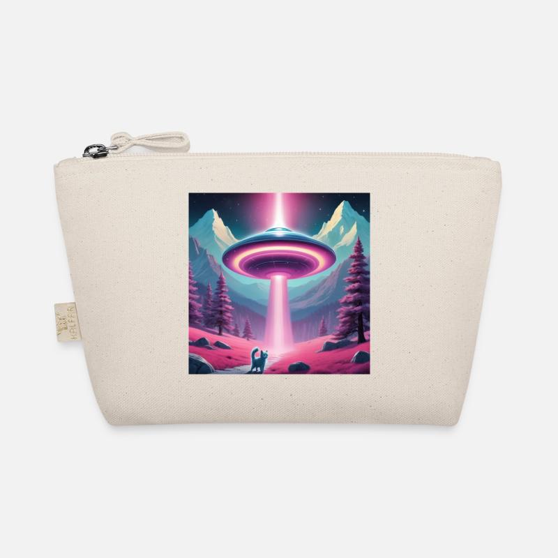 UFO with kitten Organic Pouch