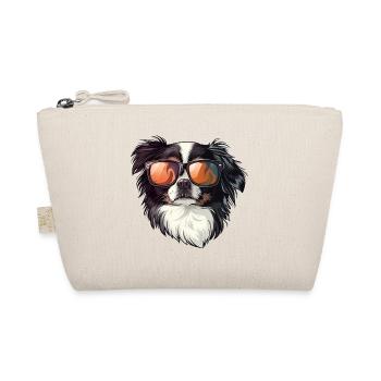 Japan chin, dog, sunglasses, summer, gift - Organic Pouch - nature - Front