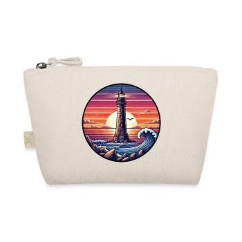 Lighthouse Sunset Ocean Sea Romance - Organic Pouch - nature - Front