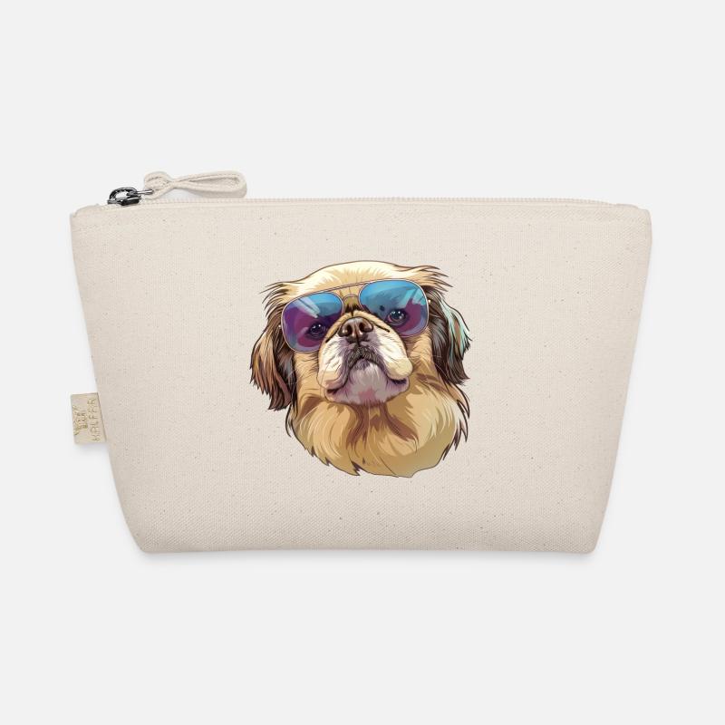 Pekingese, Hund, Sonnenbrille, Sommer, geschenk Bio-Täschchen