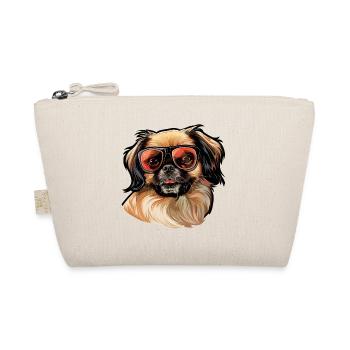Pekingese, dog, sunglasses, summer, gift - Organic Pouch - nature - Front
