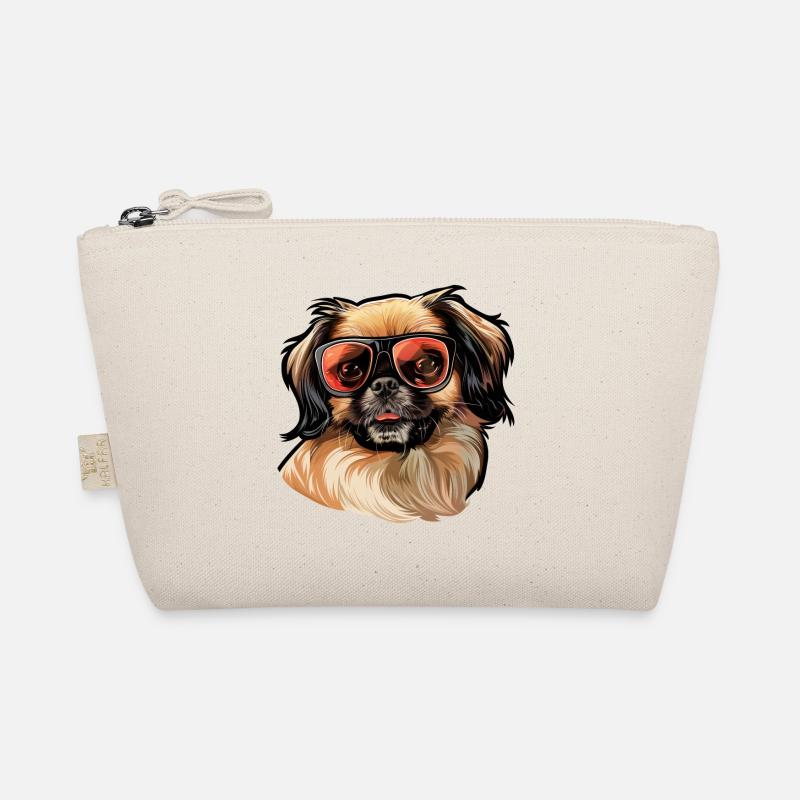 Pekingese, Hund, Sonnenbrille, Sommer, geschenk Bio-Täschchen