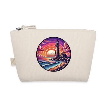 Lighthouse Sunset Ocean Sea - Organic Pouch - nature - Front
