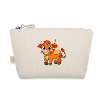 Stier Niedliche Maskottchen Zeichentrickfigur Kawaii - Bio-Täschchen - Natur - Vorne