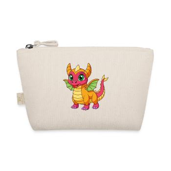 Dragon Cute Mascot Cartoon Character Kawaii - Organic Pouch - nature - Front