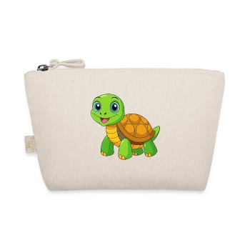 Schildkröte Niedliches Maskottchen Zeichentrickfigur Kawaii - Bio-Täschchen - Natur - Vorne