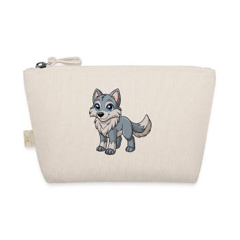 Wolf Cute Mascot Cartoon Character Kawaii - Organic Pouch - nature - Front