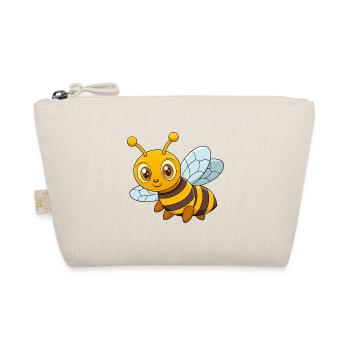 Bee Cute Mascot Cartoon Character Kawaii - Organic Pouch - nature - Front