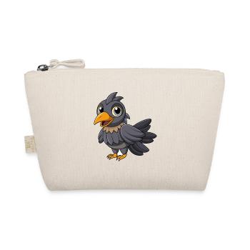 Krähe Niedliche Maskottchen Zeichentrickfigur Kawaii - Bio-Täschchen - Natur - Vorne