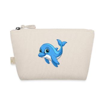 Dolphin Cute Mascot Cartoon Character Kawaii - Organic Pouch - nature - Front