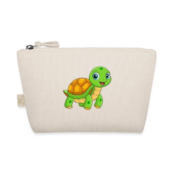 Turtle Cute Mascot Cartoon Character Kawaii - Organic Pouch - nature - Front