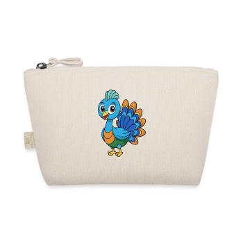 Pfau Niedliche Maskottchen Zeichentrickfigur Kawaii - Bio-Täschchen - Natur - Vorne