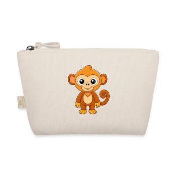 Affe Niedliche Maskottchen Zeichentrickfigur Kawaii - Bio-Täschchen - Natur - Vorne
