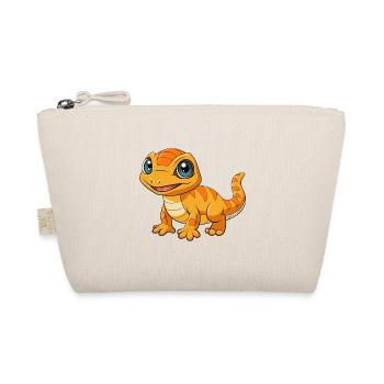 Lizard Cute Mascot Cartoon Character Kawaii - Organic Pouch - nature - Front