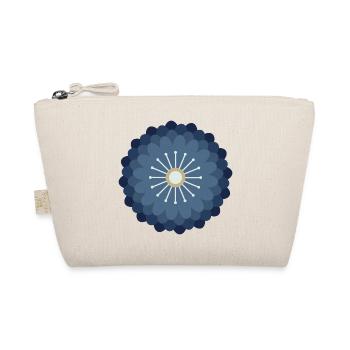 Blue Cream & Gold Flower - Organic Pouch - nature - Front