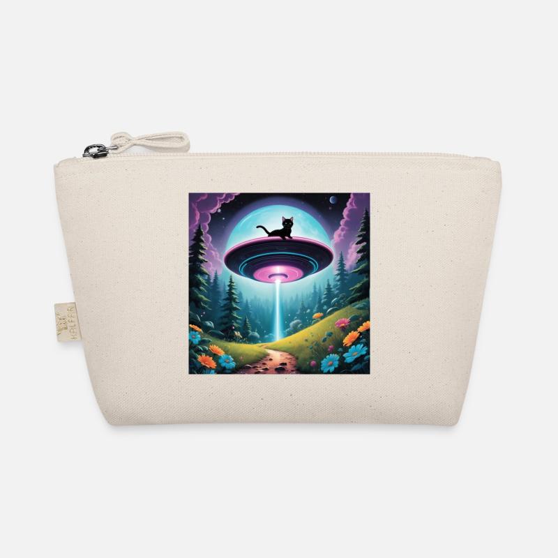 UFO with kitten Organic Pouch