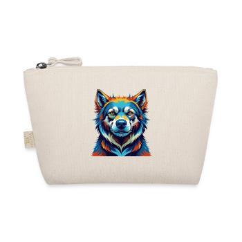 Ainu Dog Breed Colorful Watercolor Cartoon Kawaii - Organic Pouch - nature - Front