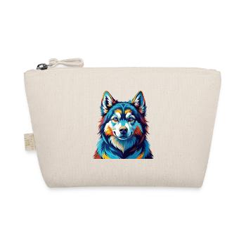 Alaskan Malamute Dog Breed Colorful Cartoon Kawaii - Organic Pouch - nature - Front