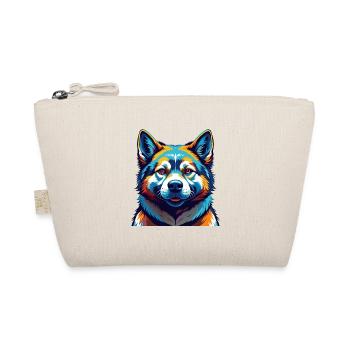 Amerikanische Akita Hunderasse Bunte Karikatur Kawaii - Bio-Täschchen - Natur - Vorne