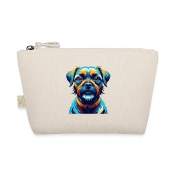 Border Terrier Dog Breed Colorful Cartoon Kawaii - Organic Pouch - nature - Front