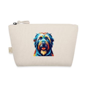 Briard Dog Breed Colorful Cartoon Kawaii - Organic Pouch - nature - Front
