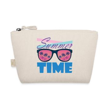 Sommerzeit Palmen-Sonnenbrille - Bio-Täschchen - Natur - Vorne
