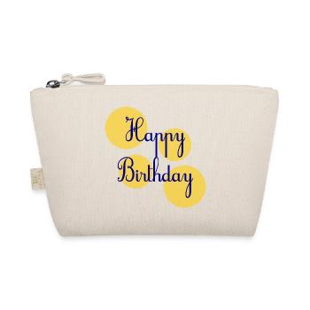 ANNIVERSARY. HAPPY BIRTHDAY. HAPPY BIRTHDAY. - Organic Pouch - nature - Front