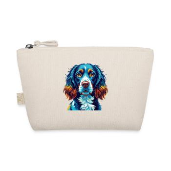 Munsterlander Dog Breed Colorful Cartoon Kawaii - Organic Pouch - nature - Front