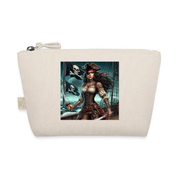Piratenfrau - Bio-Täschchen - Natur - Vorne