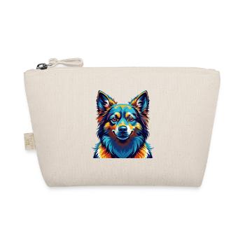 Nordischer Spitz Hunderasse Bunte Karikatur Kawaii - Bio-Täschchen - Natur - Vorne
