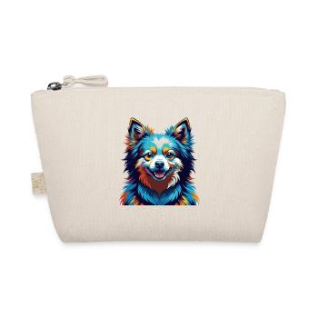 Japanische Spitz Hunderasse Bunte Karikatur Kawaii - Bio-Täschchen - Natur - Vorne