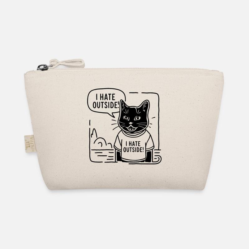 Funny cat I hate outside Organic Pouch