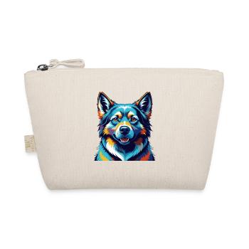 Norwegian Elkhound Dog Breed Cartoon Kawaii - Organic Pouch - nature - Front