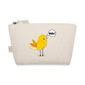 VOGEL KÜKEN - BEGRÜßUNG HALLO - Bio-Täschchen - Natur - Vorne
