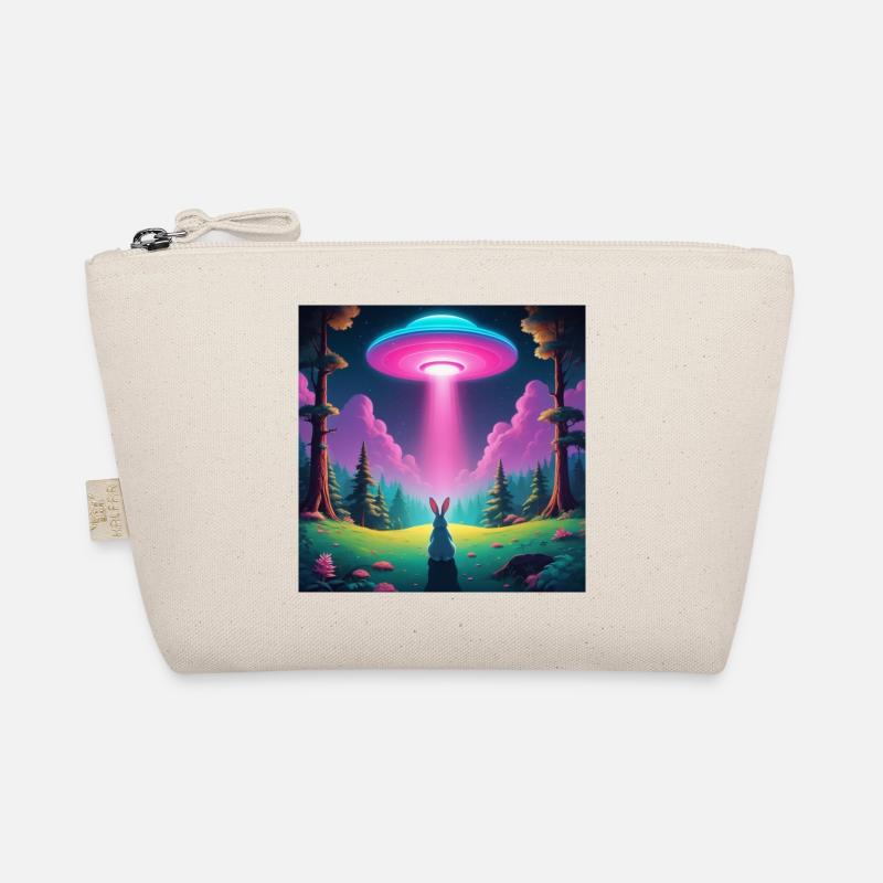 UFO with rabbit Organic Pouch