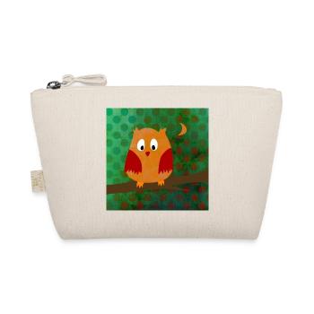 Eule Uhu Punkte Dots Wald Poster Muster Kinder - Bio-Täschchen - Natur - Vorne