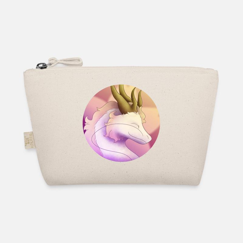 Flauschiger rosa Drache Bio-Täschchen