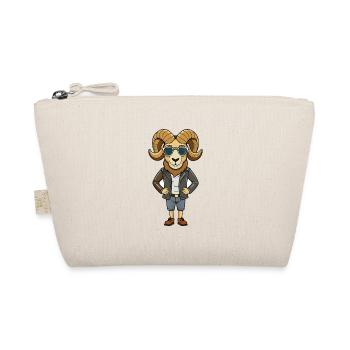 Ram Funny Cartoon Kawaii Jacket Sunglasses - Organic Pouch - nature - Front