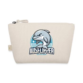 Grimmiger Delfin Delphin Dolphin Wütend Ausflipper - Bio-Täschchen - Natur - Vorne