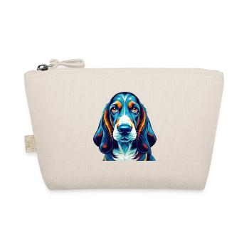 Blue Gascony Basset Dog Breed Cartoon Kawaii - Organic Pouch - nature - Front