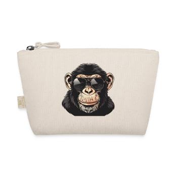 Schimpanse, affe, Sonnenbrille, Sommer, geschenk - Bio-Täschchen - Natur - Vorne