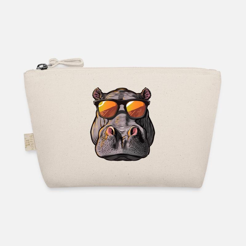hippo, flusspferd, nilpferd, Sonnenbrille, Sommer Bio-Täschchen