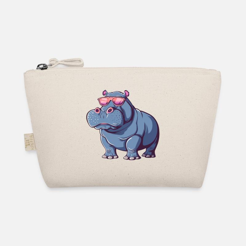 Hippo, Flusspferd, Nilpferd, Sonnenbrille, Sommer Bio-Täschchen