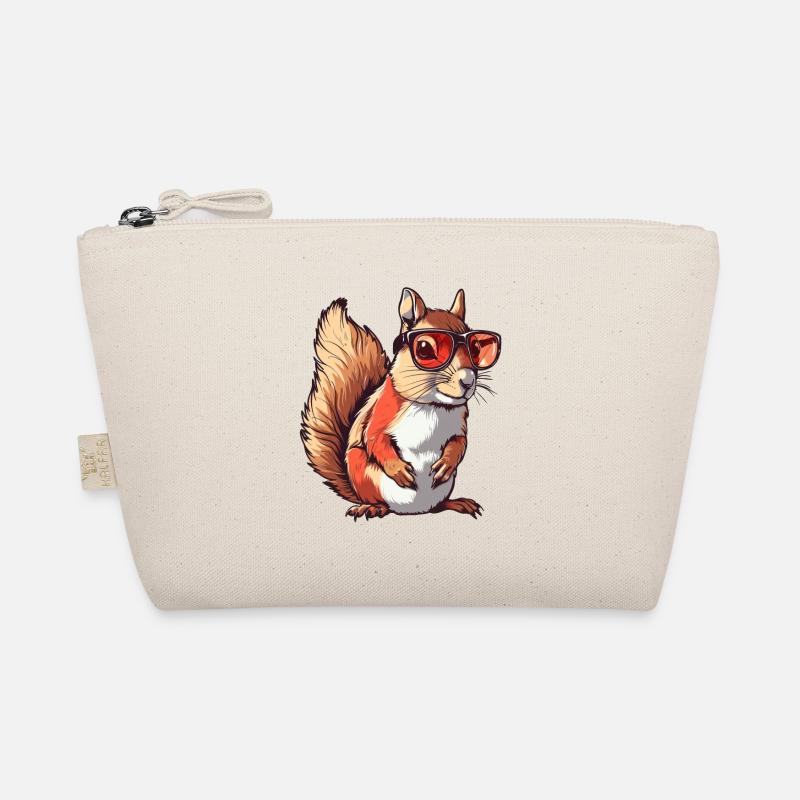 Eichhörnchen, Sonnenbrille, Sommer, geschenk - Bio-Täschchen - Natur