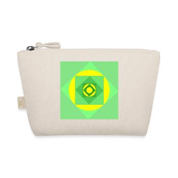 Colour play patterns in green and yellow - Organic Pouch - nature - Front