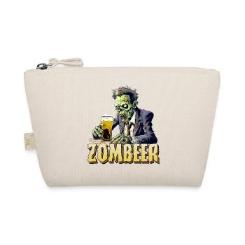 Zombier - Zombie und Bier Happy Halloween Bier - Bio-Täschchen - Natur - Vorne