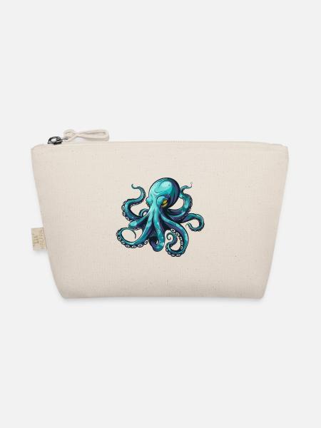 Octopus, octopus, octopus, summer, gift - Organic Pouch - nature - Front